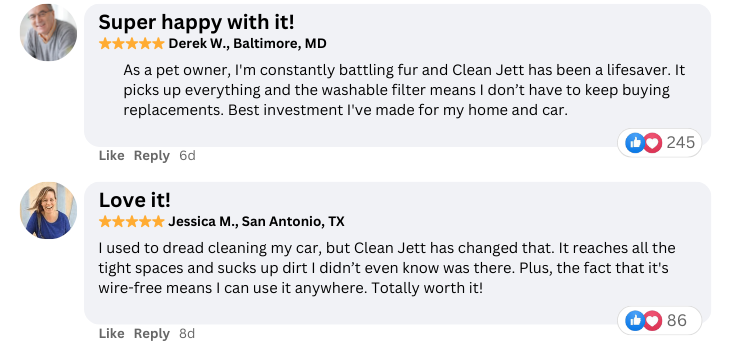 Clean Jett facebook reviews